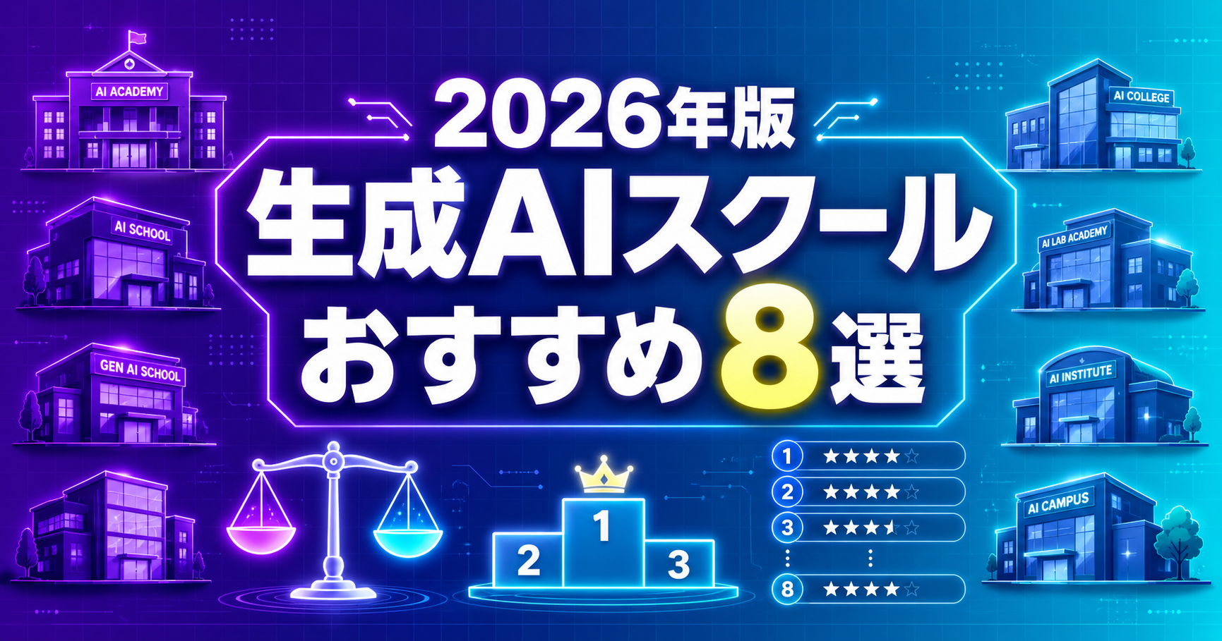 【2026年版】社会人向け生成AIスクールおすすめ8選｜目的別に徹底比較
