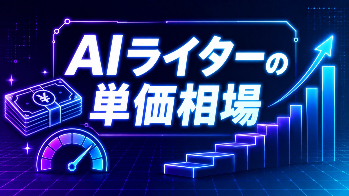 AIライターの単価相場|時給換算と単価UPの3つのコツ【2026年最新】